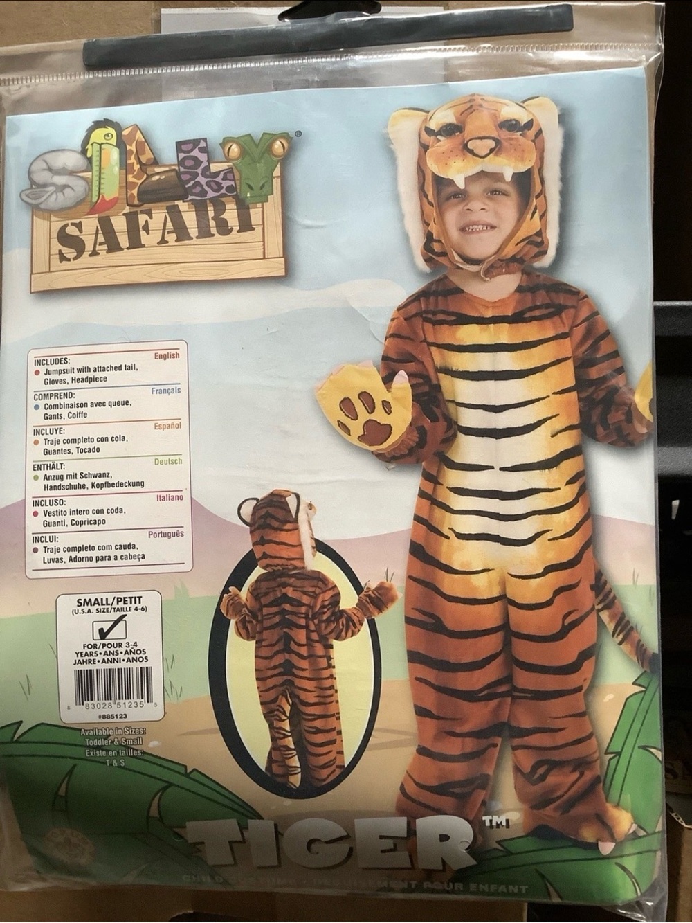 Tiger Silly Safari Animal Jungle Cat Fancy Dress Halloween Toddler Child Costume - Picture 2 of 3